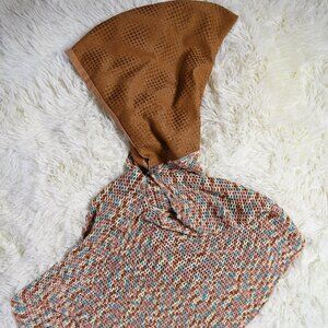 Handmade hooded cowl scarf